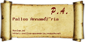 Pallos Annamária névjegykártya