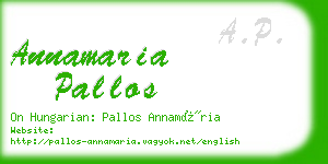 annamaria pallos business card